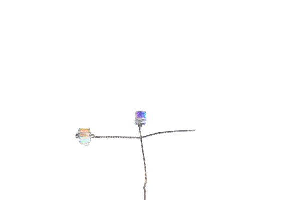 Starlight Prism 925 sterling silver women’s earrings with iridescent cube crystal, minimalist rainbow shine jewelry