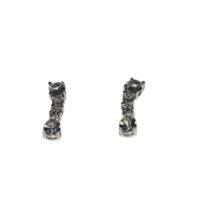 Crystal Verse 925 sterling silver women’s earrings with cascading cubic zirconia crystals, elegant sparkling jewelry