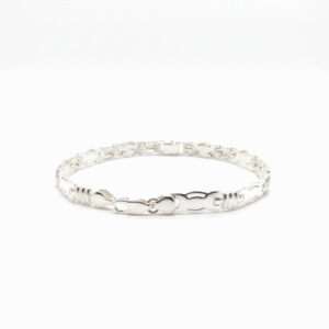Heavy gauge 925 silver link bracelet with lobster clasp.