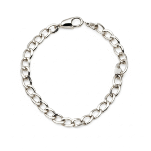 925 Sterling Silver chunky Rolo link chain bracelet "Heirloom Rolo".