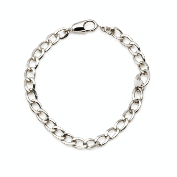 925 Sterling Silver chunky Rolo link chain bracelet "Heirloom Rolo".