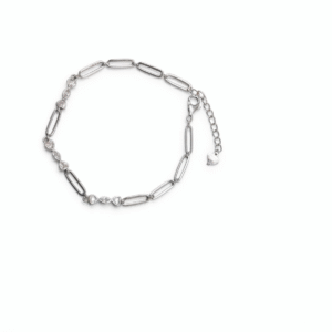 Heartline 925 925 sterling silver heart link bracelet by Madhisha Silvers