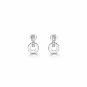 Minimalist Orbit Disc 925 Silver Earrings for Everyday Wear