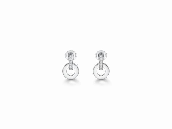 Minimalist Orbit Disc 925 Silver Earrings for Everyday Wear