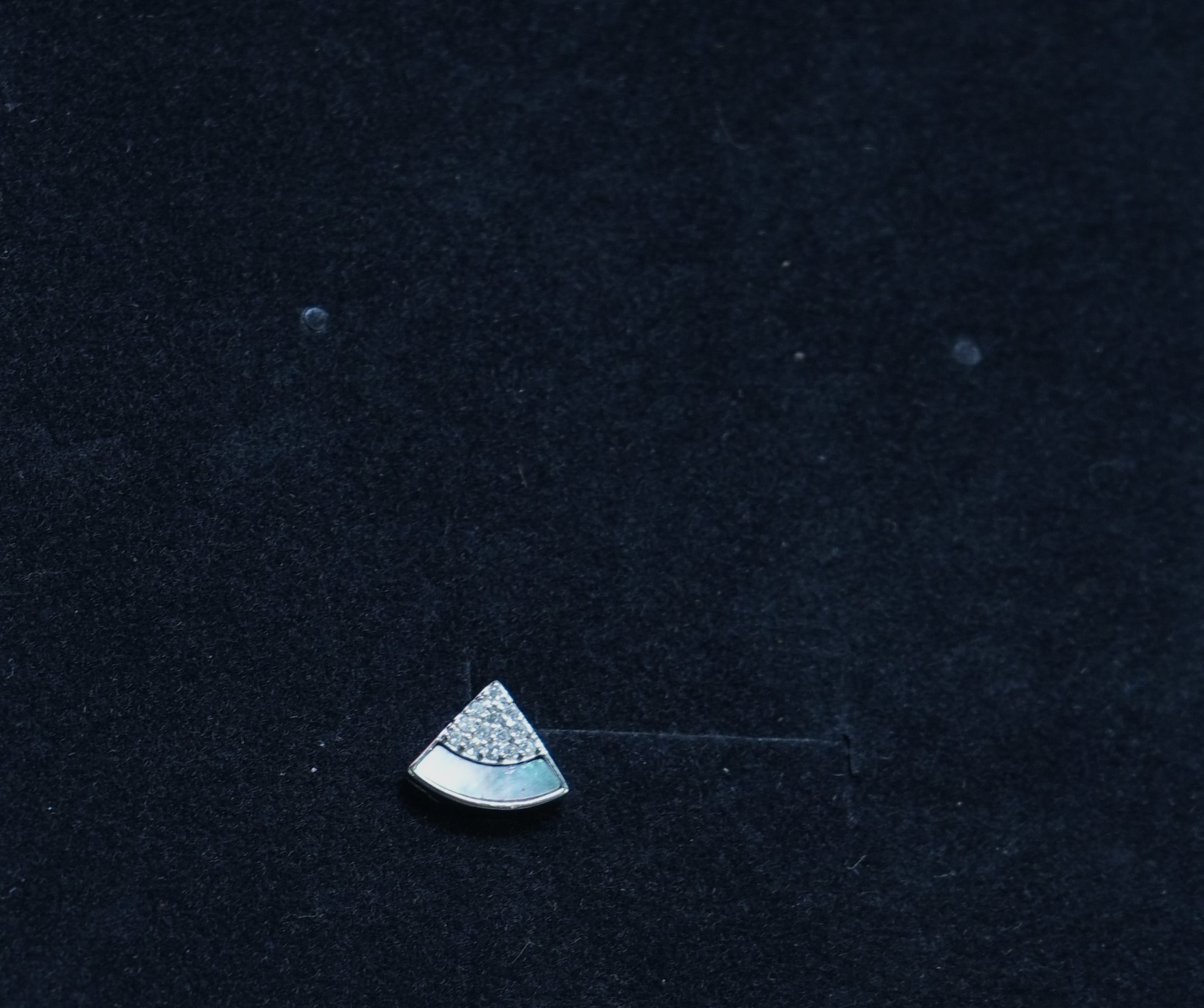 925 Sterling Silver Geometric Triangle Earrings with Cubic Zirconia by Madhisha