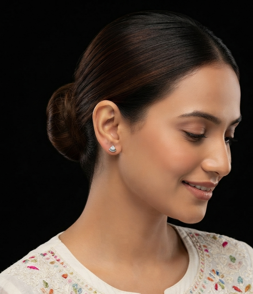 Vertex Glow 925 | 925 Sterling Silver Unisex Earrings - Image 5