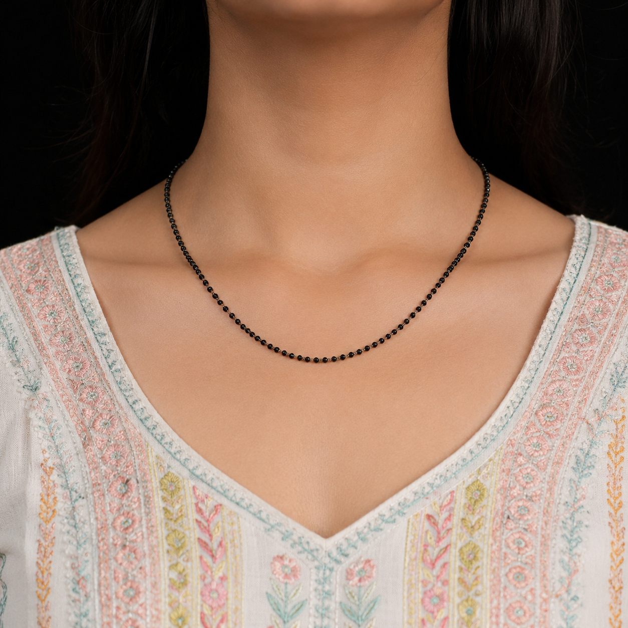 Minimalist 18 Inch 925 Sterling Silver Mangalsutra Chain for Daily Wear